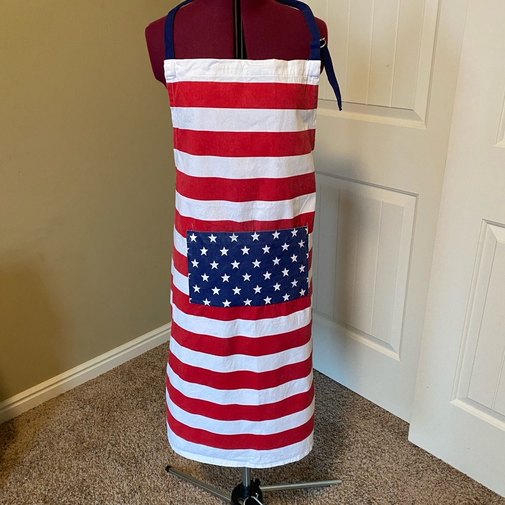 Patriotic womans apron with Stars and Stripes